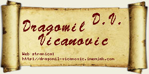 Dragomil Vicanović vizit kartica